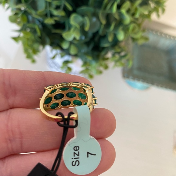 Brand New Gemolio Gold over Sterling Silver Genuine Chalcedony Size 7 ring - Picture 7 of 8